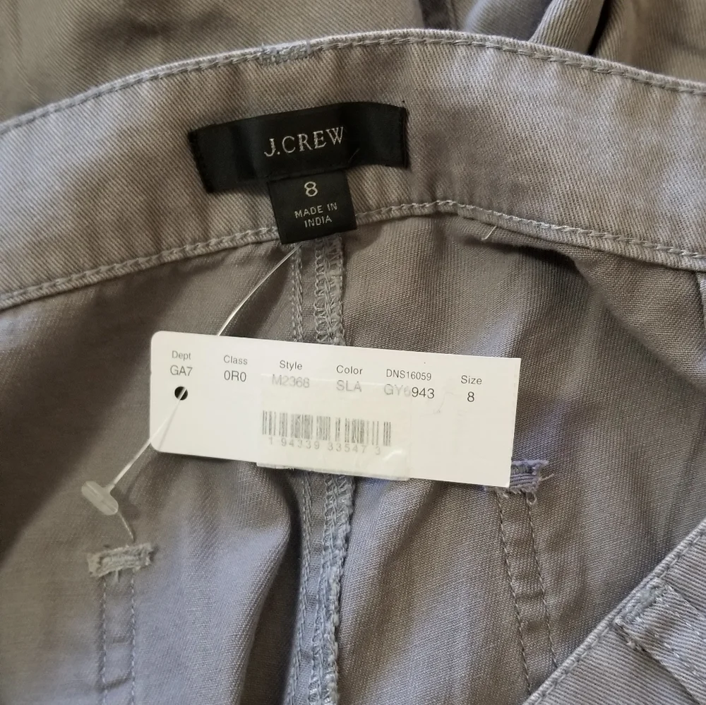 J. Crew Cropped Wide-Leg Pants in Dusty Lavender Gray